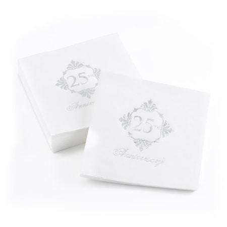 Hortense Hewitt Silver Anniversary Napkins 55163